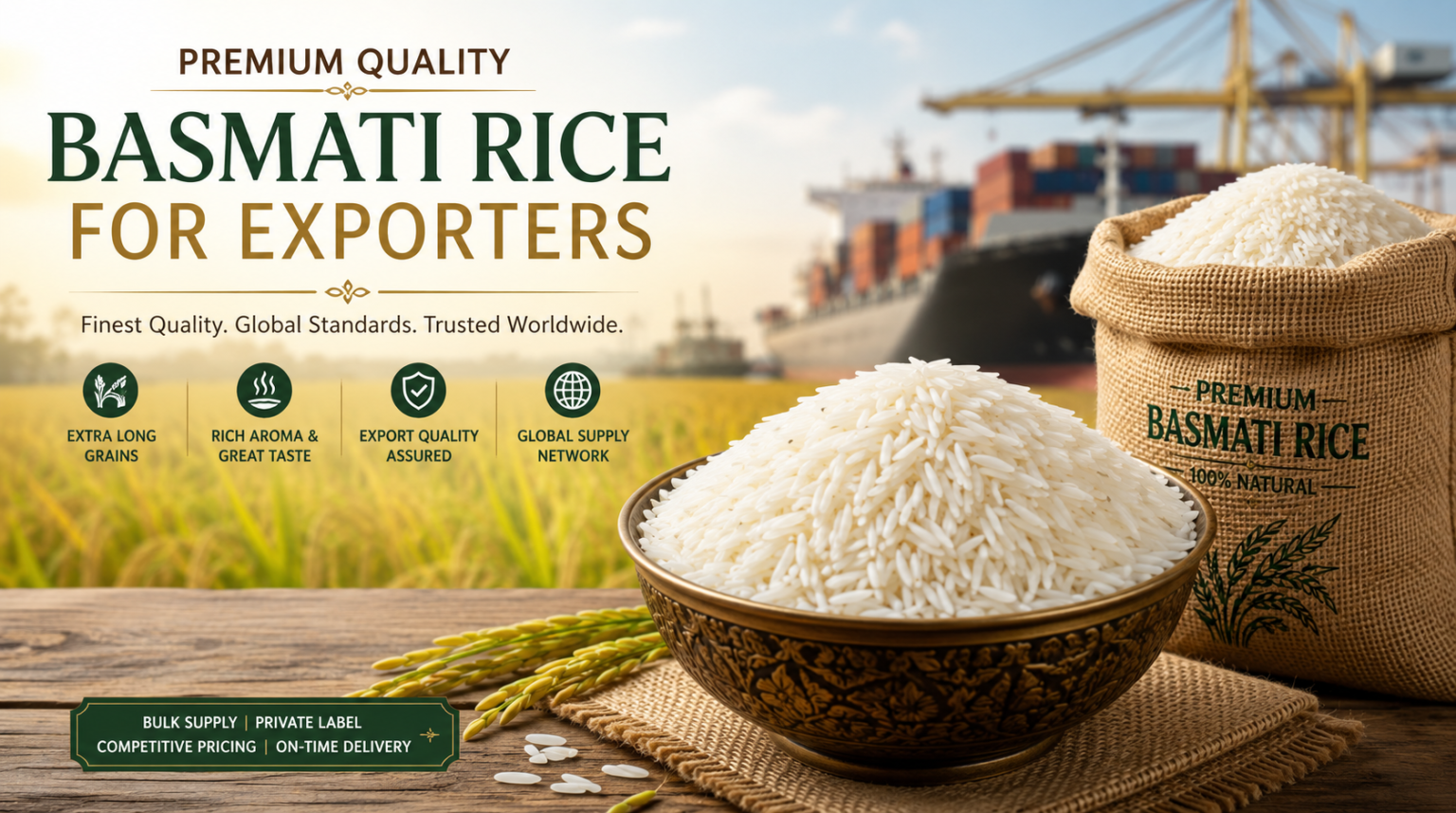 Premium Quality Basmati Rice for Exporters: The Ultimate Sourcing Guide